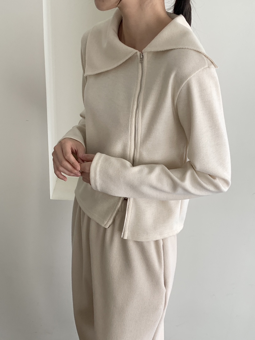 RE:OPENING韓國代購㊣女士新款時尚熱賣人氣推薦針織衫拉鏈RE:OPENING針織衫