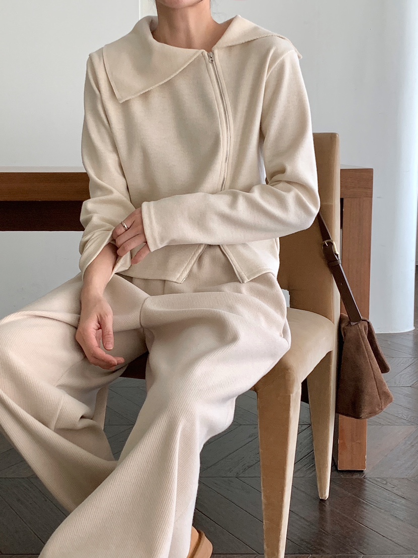 RE:OPENING韓國代購㊣女士新款時尚熱賣人氣推薦針織衫拉鏈RE:OPENING針織衫