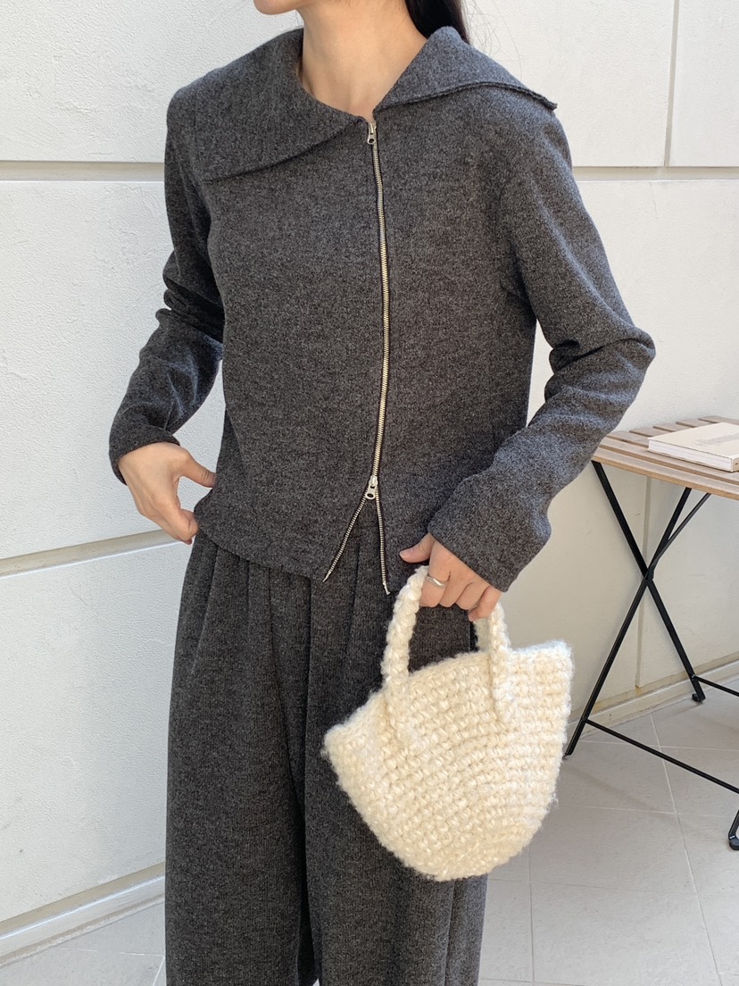 RE:OPENING韓國代購㊣女士新款時尚熱賣人氣推薦針織衫拉鏈RE:OPENING針織衫