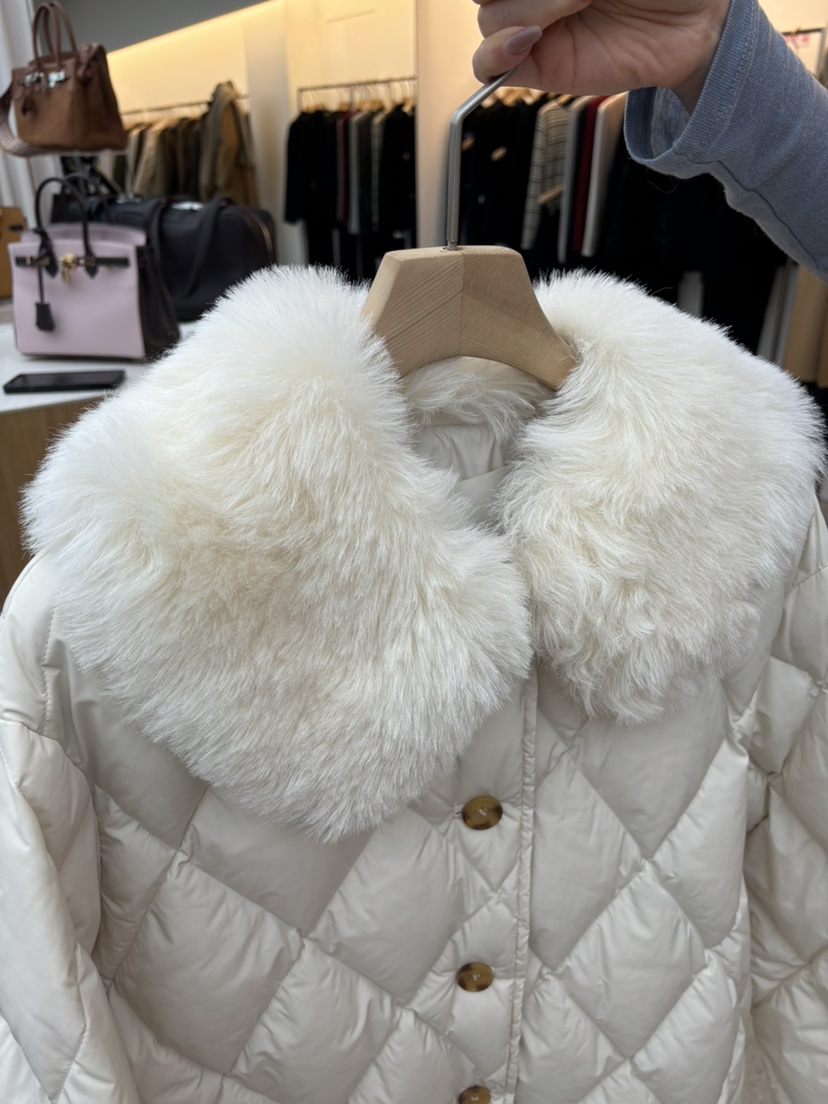 JUJU韓國代購㊣女士新款職業25秋冬推薦長款羽絨服絎縫鵝絨JUJU長款羽絨服