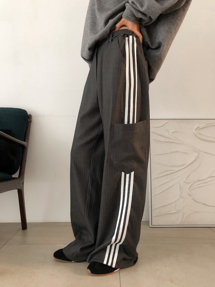 MARKE-P東大門㊣直郵女裝新款人氣職業推薦休閑褲羊毛條紋MARKE-P休閑褲