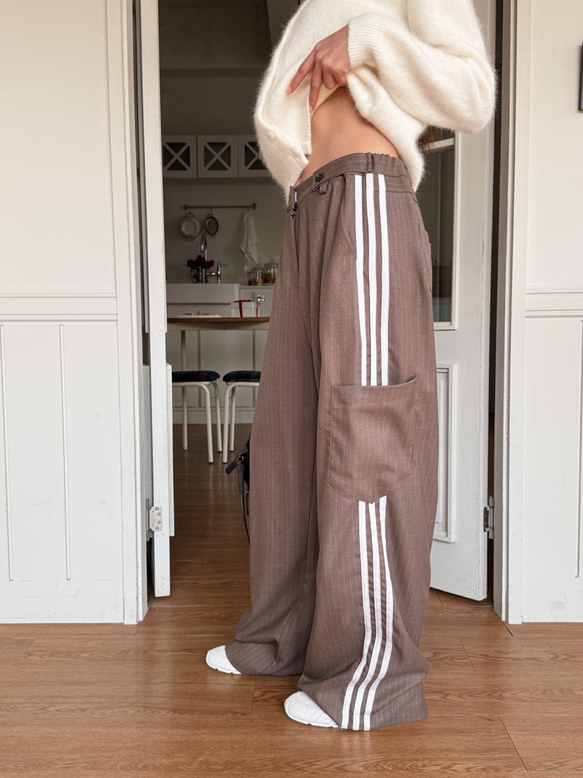 MARKE-P東大門㊣直郵女裝新款人氣職業推薦休閑褲羊毛條紋MARKE-P休閑褲