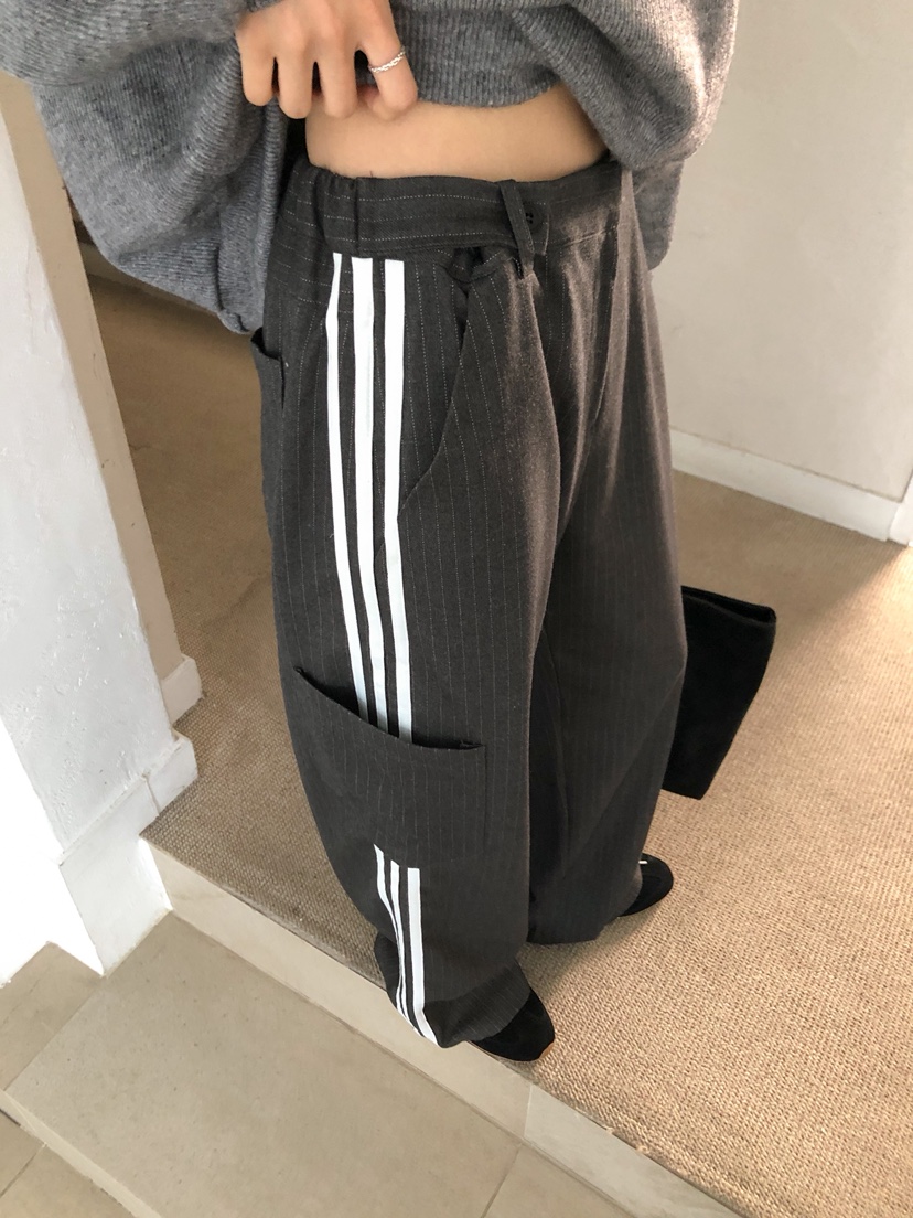 MARKE-P東大門㊣直郵女裝新款人氣職業推薦休閑褲羊毛條紋MARKE-P休閑褲