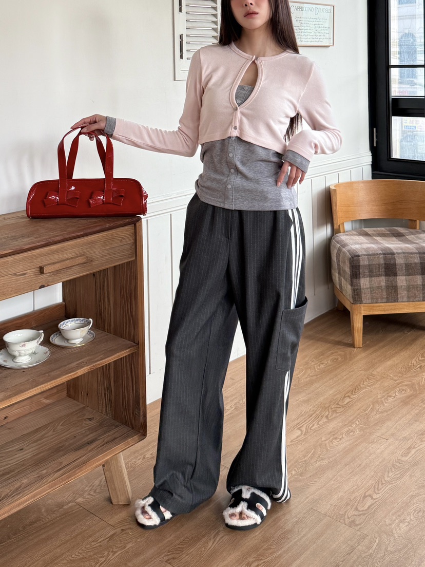 MARKE-P東大門㊣直郵女裝新款人氣職業推薦休閑褲羊毛條紋MARKE-P休閑褲