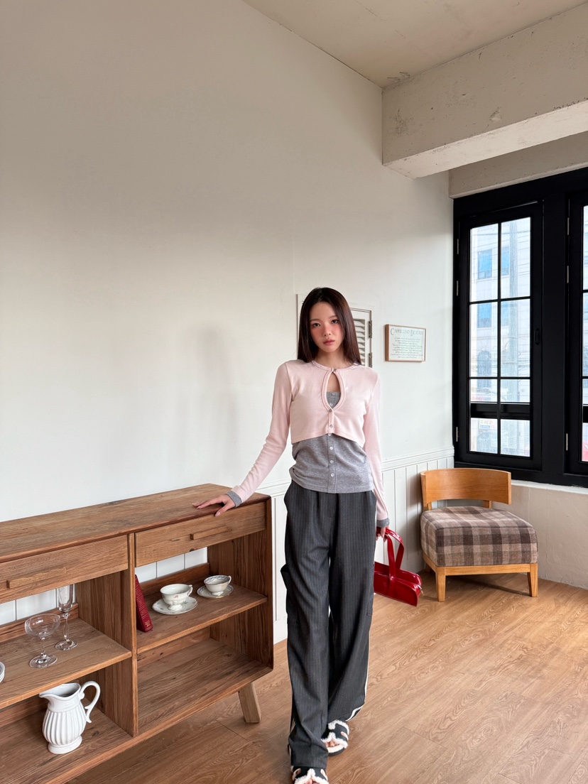 MARKE-P東大門㊣直郵女裝新款人氣職業推薦休閑褲羊毛條紋MARKE-P休閑褲