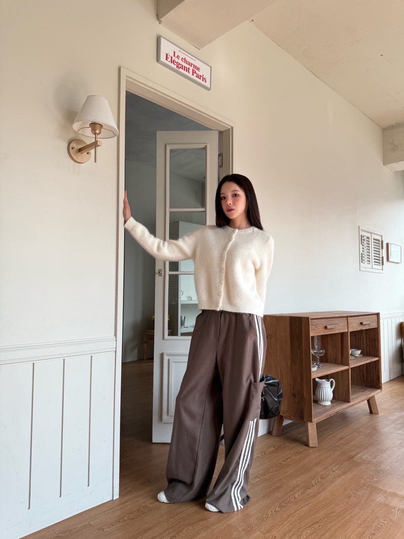 MARKE-P東大門㊣直郵女裝新款人氣職業推薦休閑褲羊毛條紋MARKE-P休閑褲