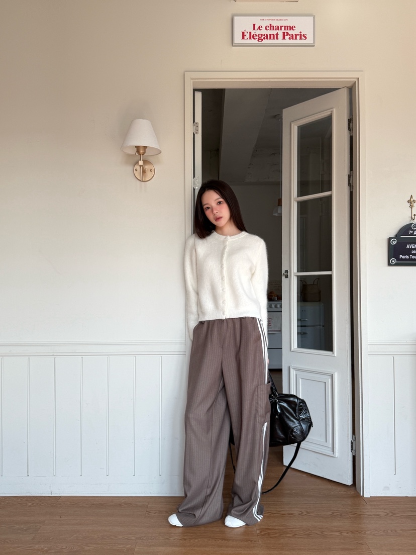 MARKE-P東大門㊣直郵女裝新款人氣職業推薦休閑褲羊毛條紋MARKE-P休閑褲