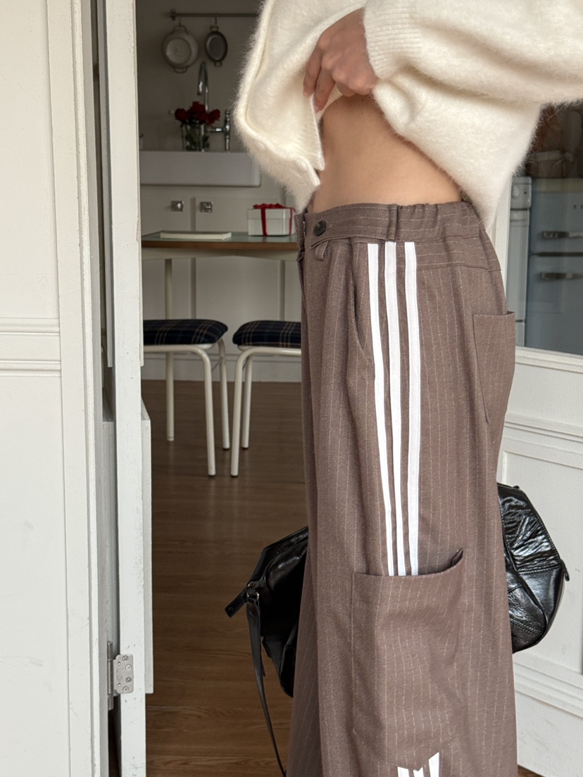 MARKE-P東大門㊣直郵女裝新款人氣職業推薦休閑褲羊毛條紋MARKE-P休閑褲