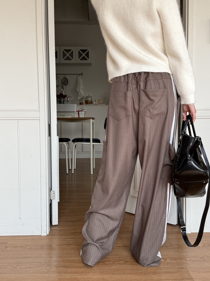 MARKE-P東大門㊣直郵女裝新款人氣職業推薦休閑褲羊毛條紋MARKE-P休閑褲