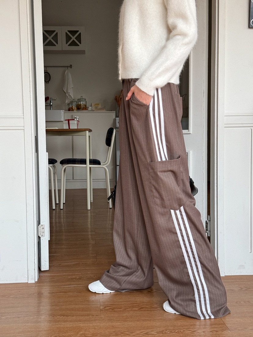 MARKE-P東大門㊣直郵女裝新款人氣職業推薦休閑褲羊毛條紋MARKE-P休閑褲