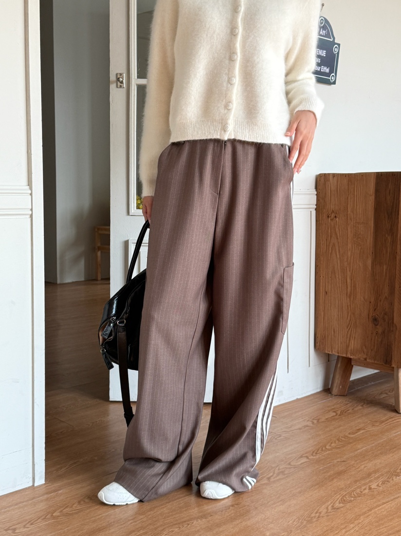 MARKE-P東大門㊣直郵女裝新款人氣職業推薦休閑褲羊毛條紋MARKE-P休閑褲圖色1