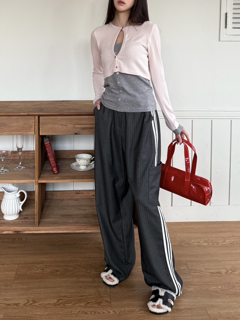 MARKE-P東大門㊣直郵女裝新款人氣職業推薦休閑褲羊毛條紋MARKE-P休閑褲圖色2