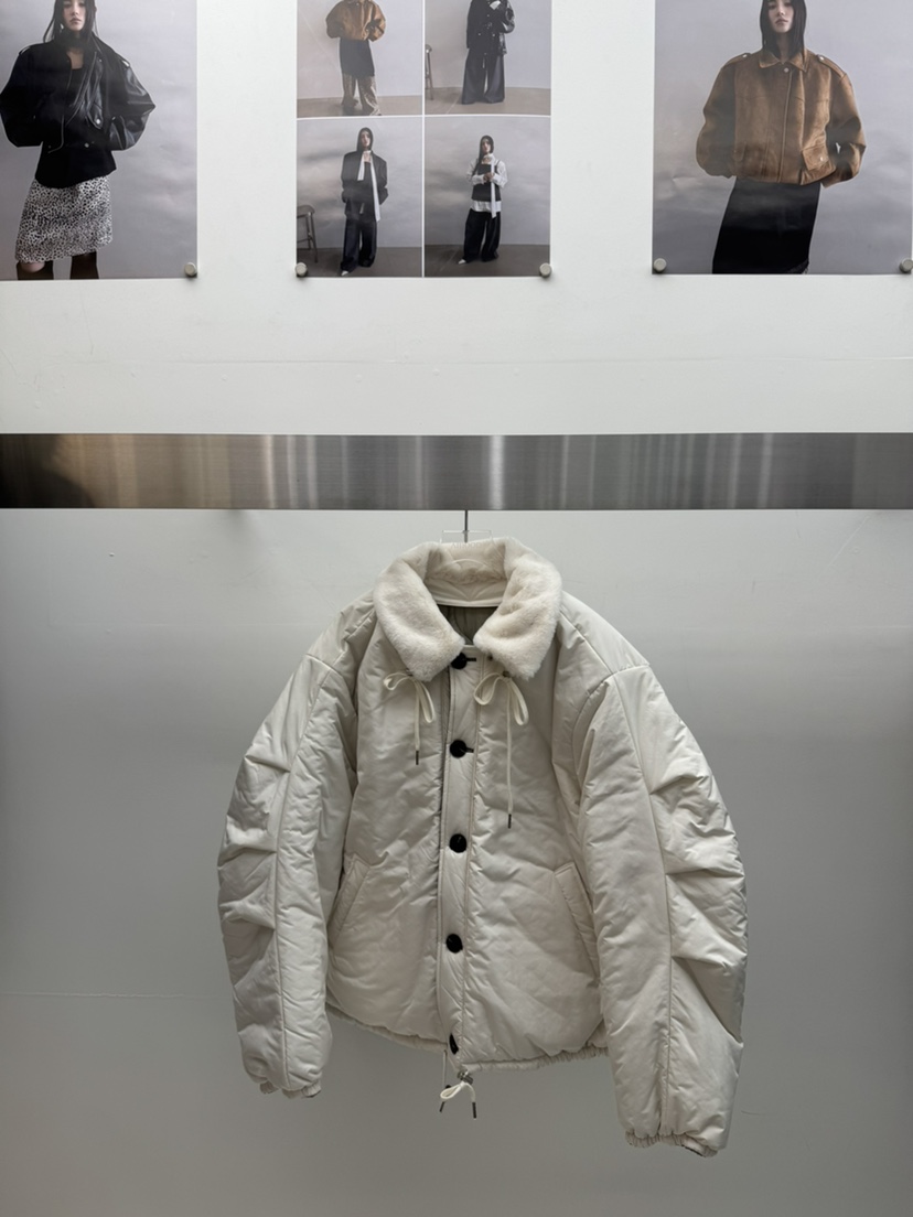 AMOOD東大門㊣實拍女士新品25秋冬短款棉服可拆卸兩面穿雙面AMOOD短款棉服