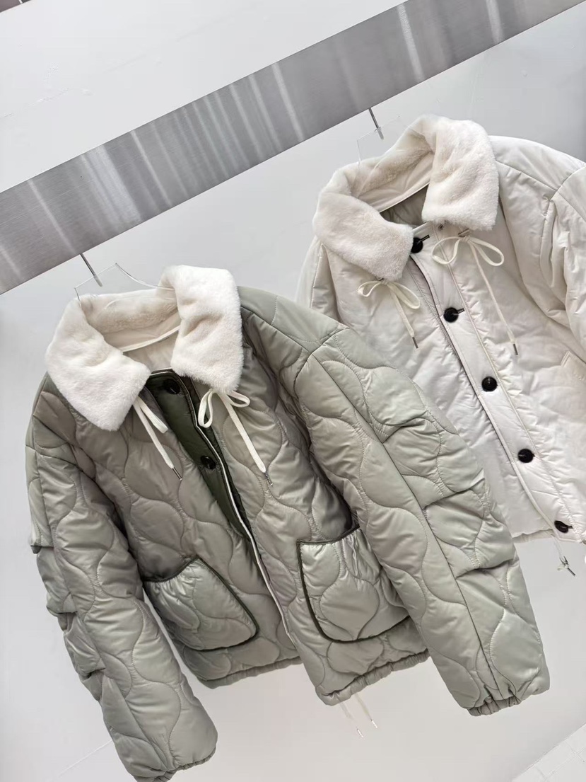 AMOOD東大門㊣實拍女士新品25秋冬短款棉服可拆卸兩面穿雙面AMOOD短款棉服