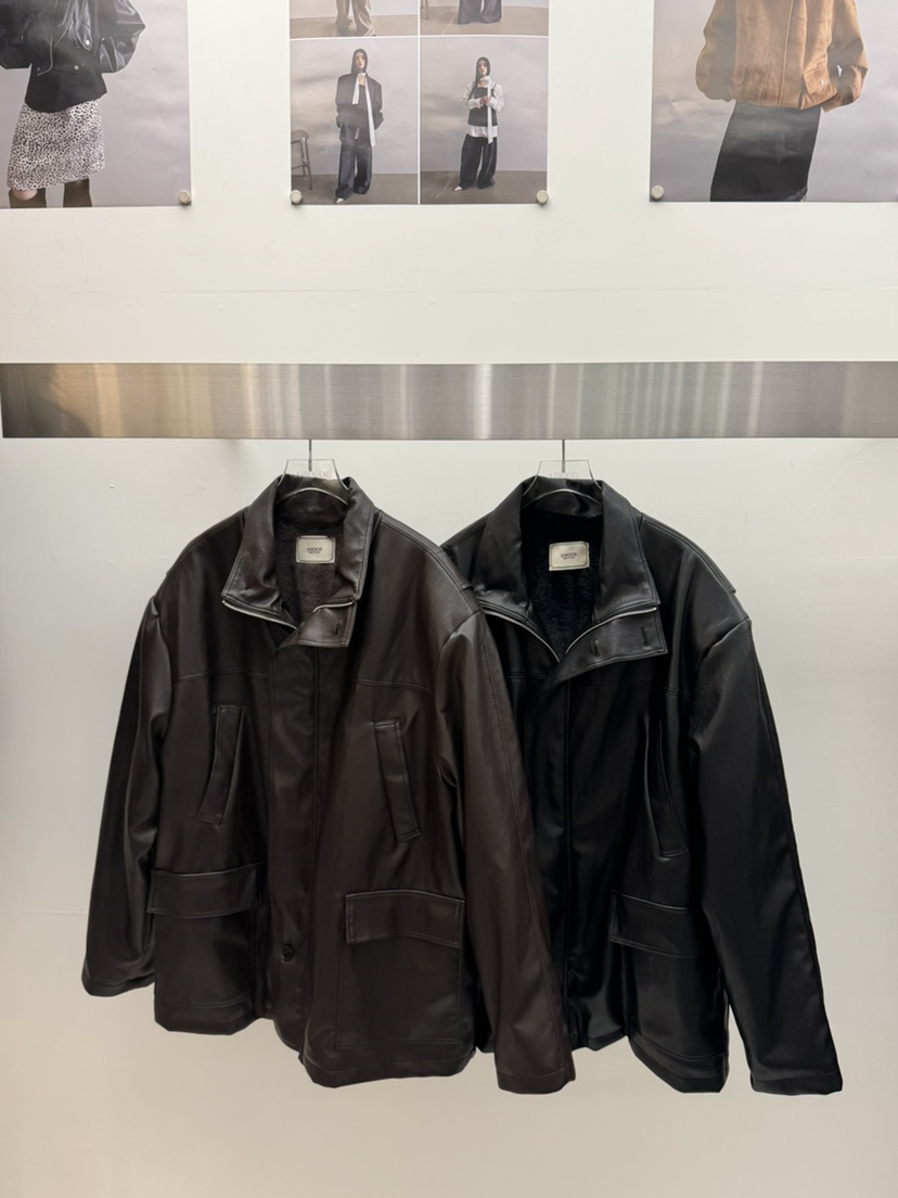 AMOOD東大門㊣直郵女士新品時尚職業休閑熱賣25秋冬夾克貂皮AMOOD夾克