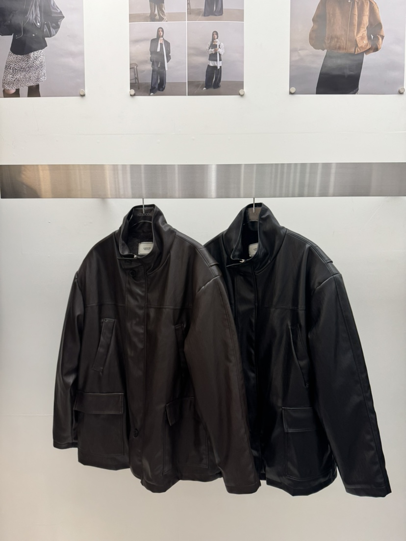 AMOOD東大門㊣直郵女士新品時尚職業休閑熱賣25秋冬夾克貂皮AMOOD夾克