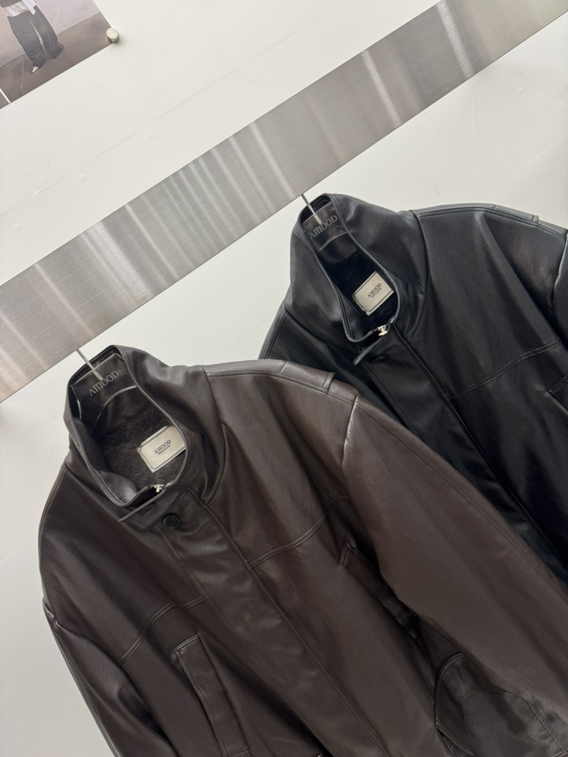 AMOOD東大門㊣直郵女士新品時尚職業休閑熱賣25秋冬夾克貂皮AMOOD夾克