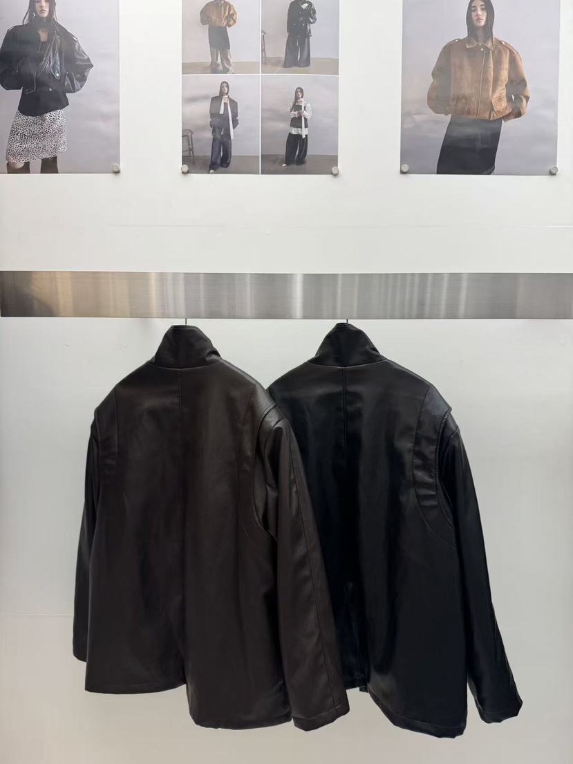 AMOOD東大門㊣直郵女士新品時尚職業休閑熱賣25秋冬夾克貂皮AMOOD夾克