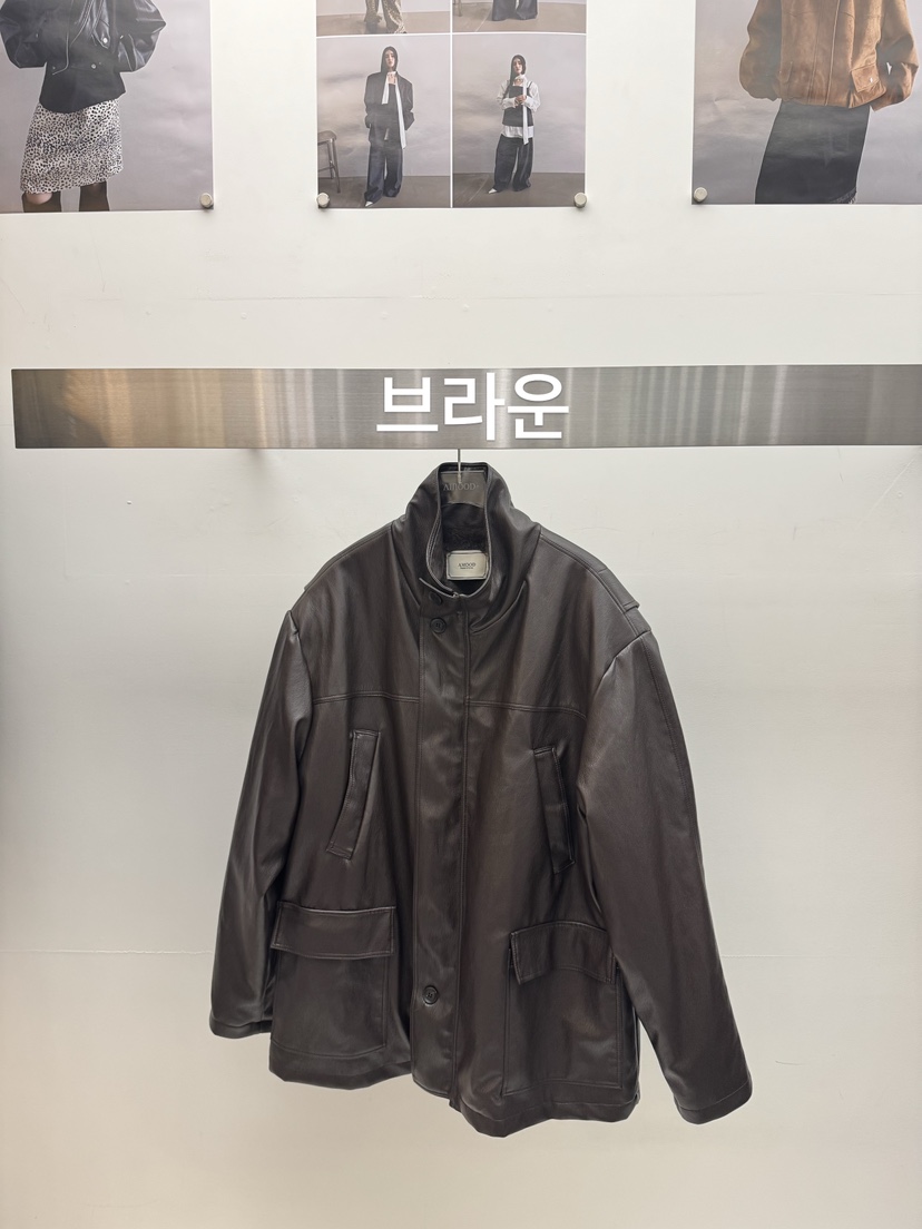 AMOOD東大門㊣直郵女士新品時尚職業休閑熱賣25秋冬夾克貂皮AMOOD夾克圖色1