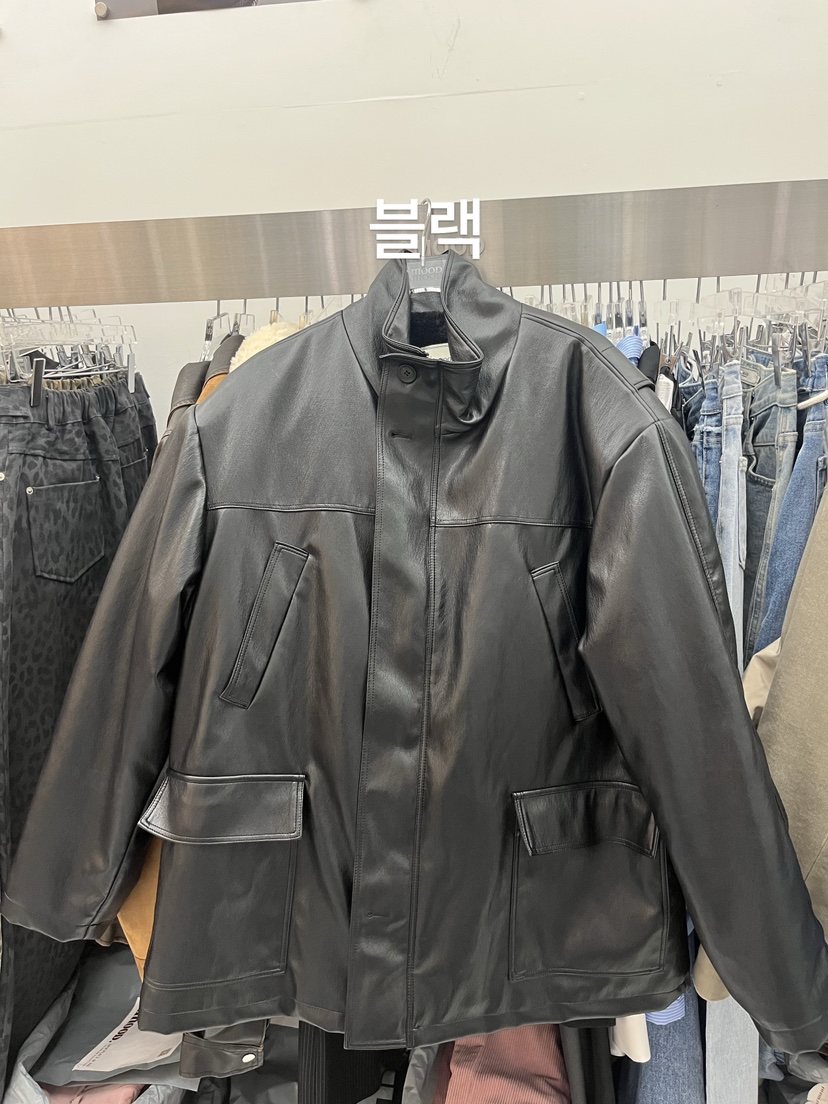 AMOOD東大門㊣直郵女士新品時尚職業休閑熱賣25秋冬夾克貂皮AMOOD夾克圖色2