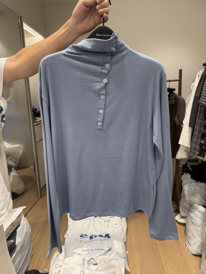 BIEN GARDER韓國代購㊣女士新款25秋冬人氣熱賣休閑長袖T恤BIEN GARDER長袖T恤圖色1