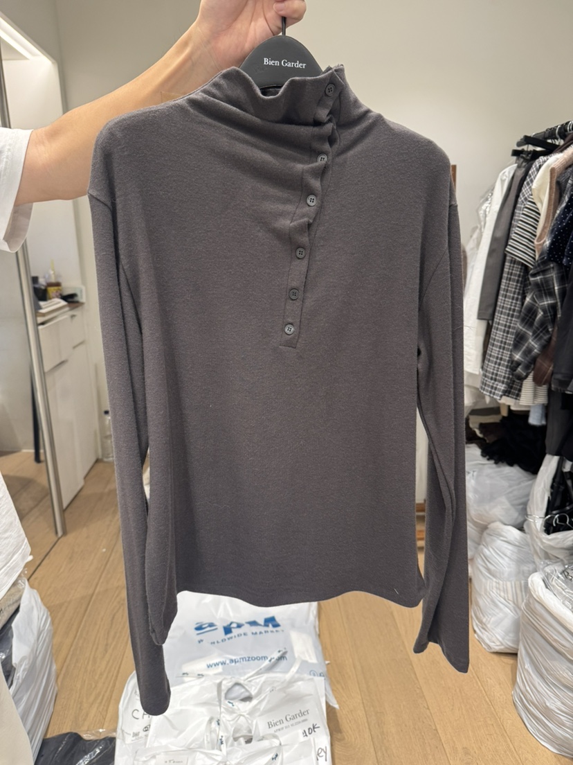 BIEN GARDER韓國代購㊣女士新款25秋冬人氣熱賣休閑長袖T恤BIEN GARDER長袖T恤圖色2
