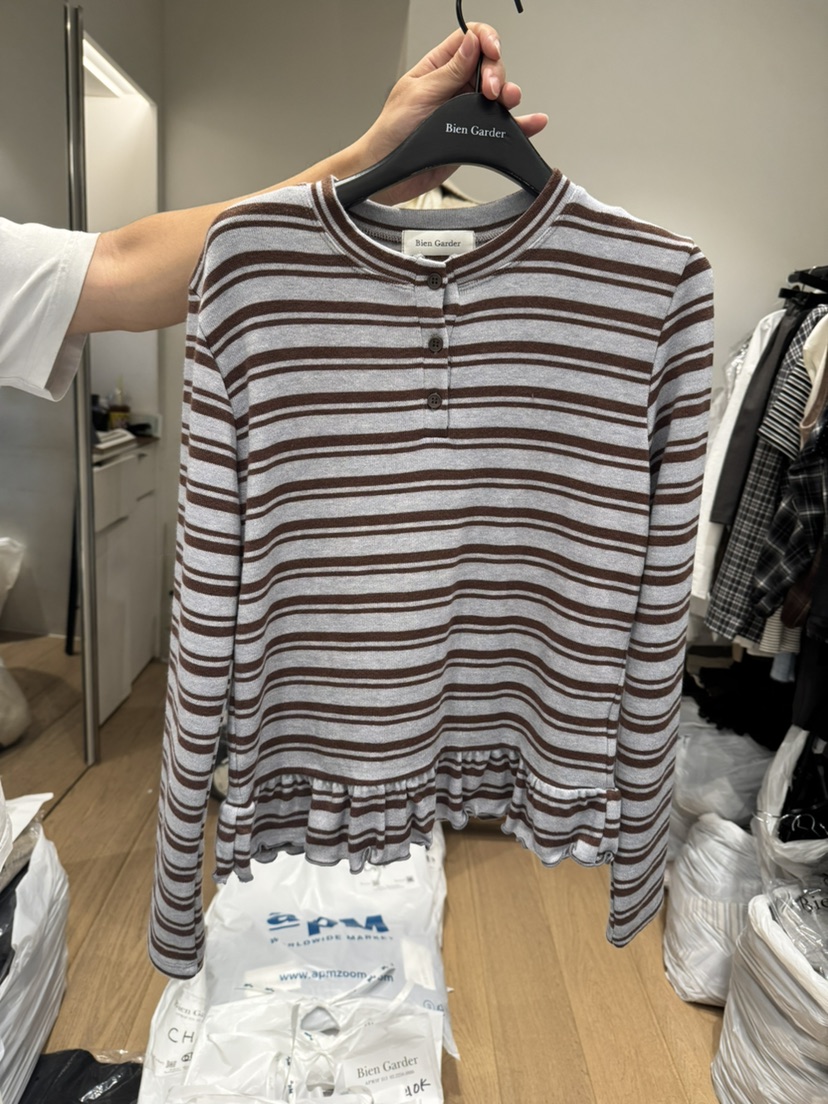 BIEN GARDER韓國直郵㊣女裝新款時尚25秋冬推薦人氣長袖T恤BIEN GARDER長袖T恤圖色2
