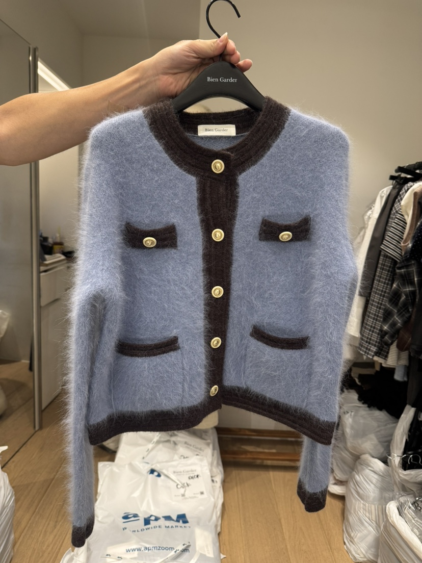 BIEN GARDER東大門㊣代購女裝新品25秋冬熱賣針織衫安哥拉BIEN GARDER針織衫圖色1