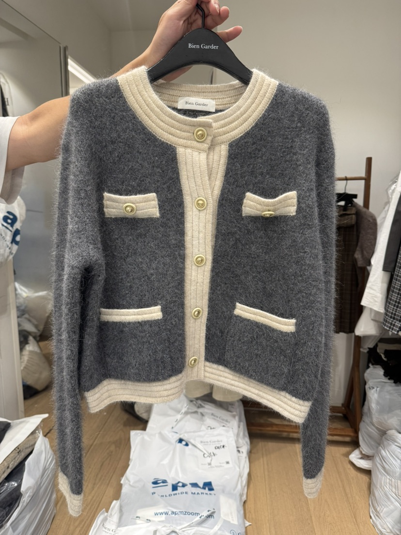 BIEN GARDER東大門㊣代購女裝新品25秋冬熱賣針織衫安哥拉BIEN GARDER針織衫圖色2