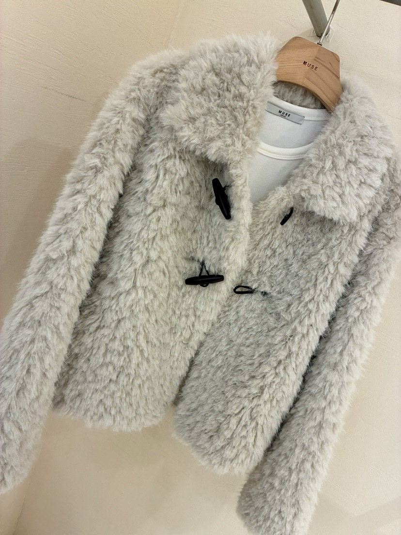 MUSE-P韓國直郵㊣女士新品25秋冬熱賣休閑人氣短款大衣羊毛MUSE-P短款大衣