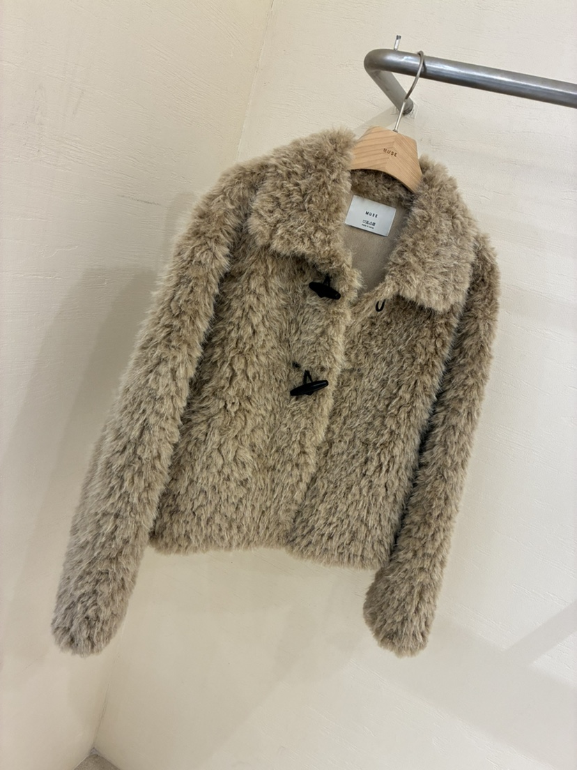 MUSE-P韓國直郵㊣女士新品25秋冬熱賣休閑人氣短款大衣羊毛MUSE-P短款大衣圖色2