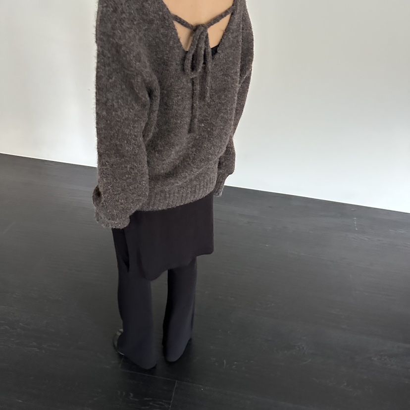 MOMENT東大門㊣實拍女裝新款休閑熱賣推薦時尚職業針織衫V領MOMENT/RECOVER針織衫