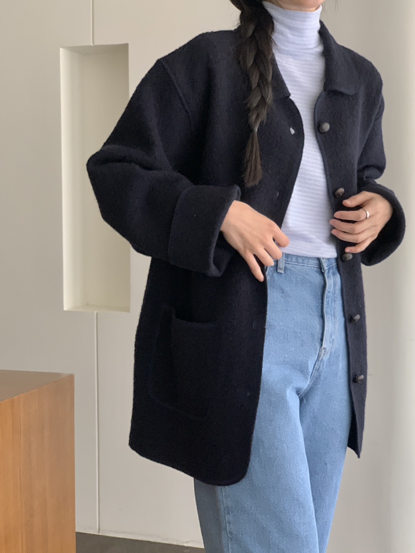 WOOD東大門㊣直郵女裝新品職業人氣熱賣25秋冬休閑短款大衣WOOD短款大衣