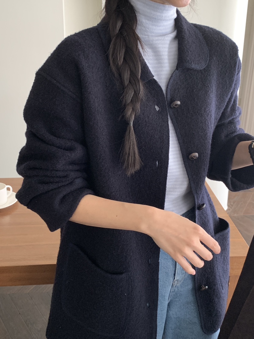 WOOD東大門㊣直郵女裝新品職業人氣熱賣25秋冬休閑短款大衣WOOD短款大衣