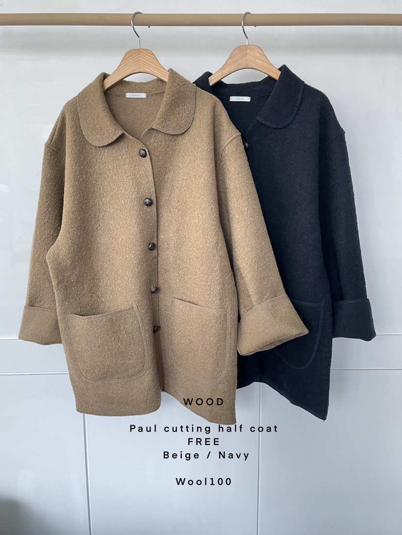 WOOD東大門㊣直郵女裝新品職業人氣熱賣25秋冬休閑短款大衣WOOD短款大衣