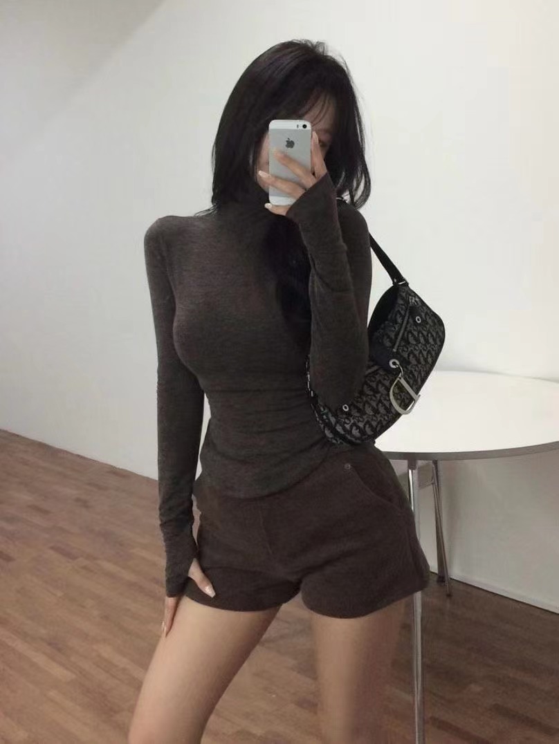 LOG MYSELF東大門㊣實拍女裝新款人氣時尚職業休閑長袖T恤LOG MYSELF長袖T恤