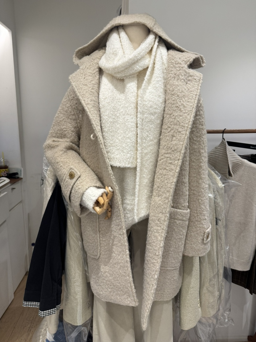 BIEN GARDER韓國代購㊣女士新款熱賣25秋冬職業中長款大衣BIEN GARDER中長款大衣