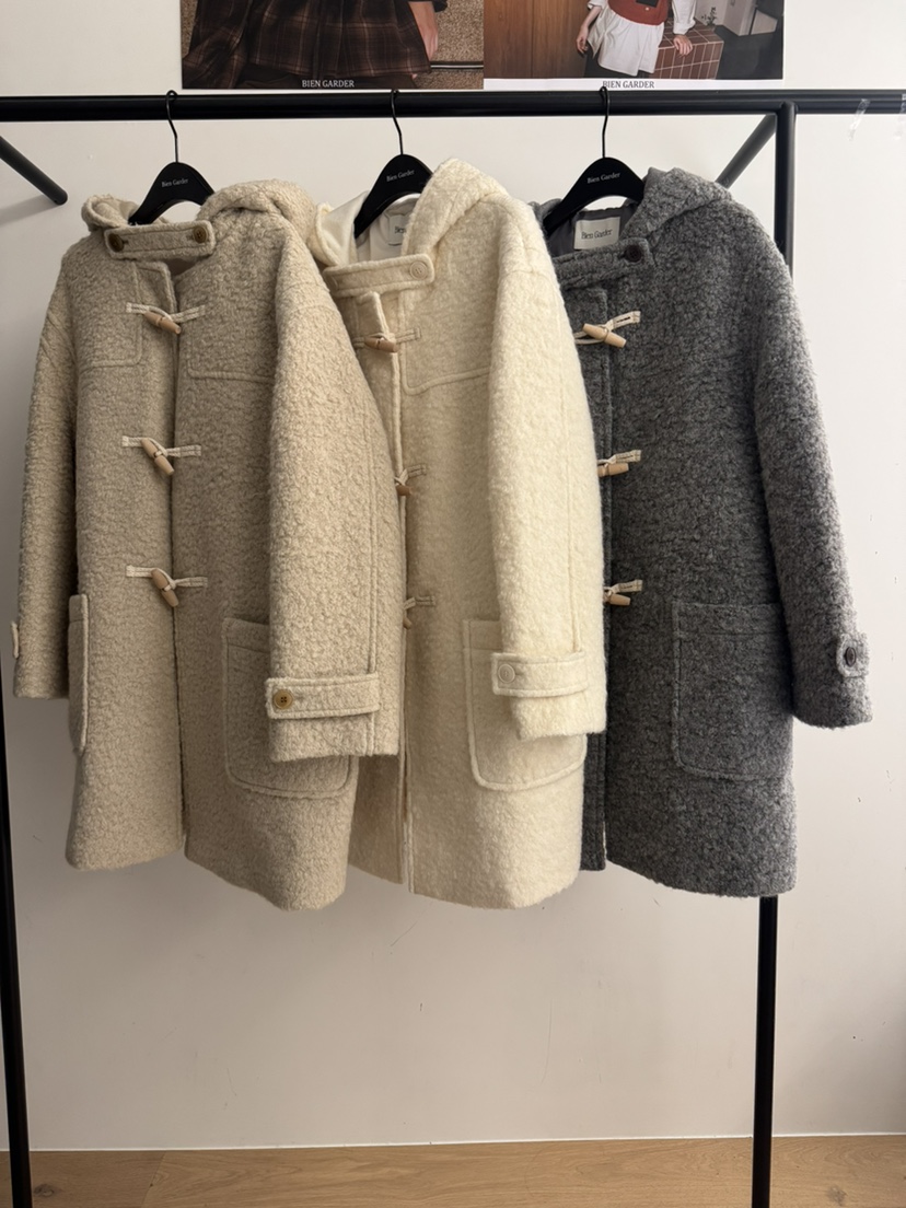BIEN GARDER韓國代購㊣女士新款熱賣25秋冬職業中長款大衣BIEN GARDER中長款大衣