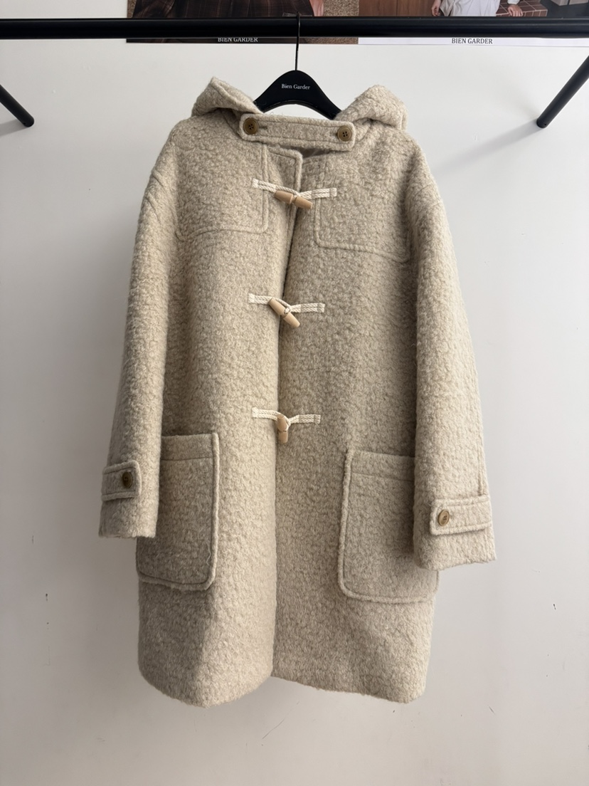 BIEN GARDER韓國代購㊣女士新款熱賣25秋冬職業中長款大衣BIEN GARDER中長款大衣