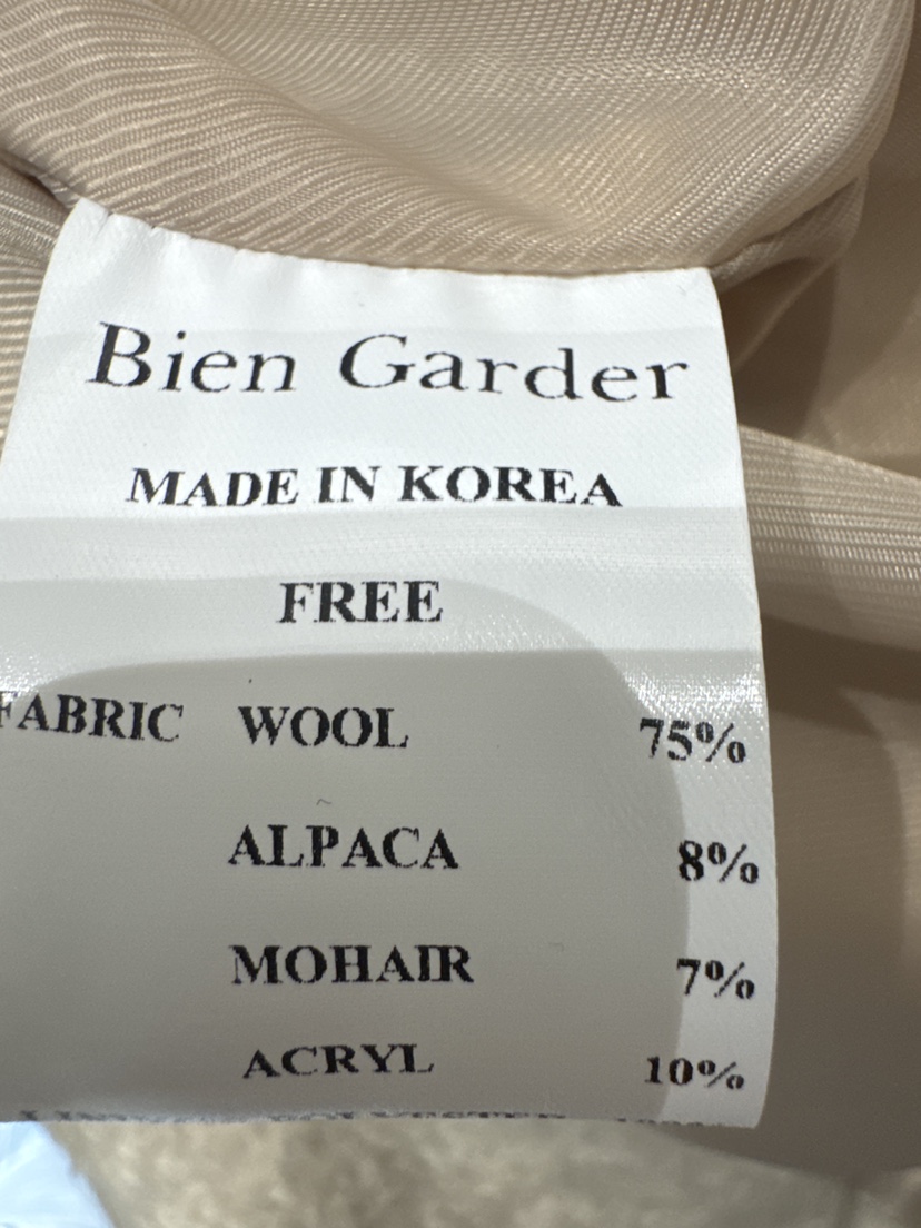 BIEN GARDER韓國代購㊣女士新款熱賣25秋冬職業中長款大衣BIEN GARDER中長款大衣