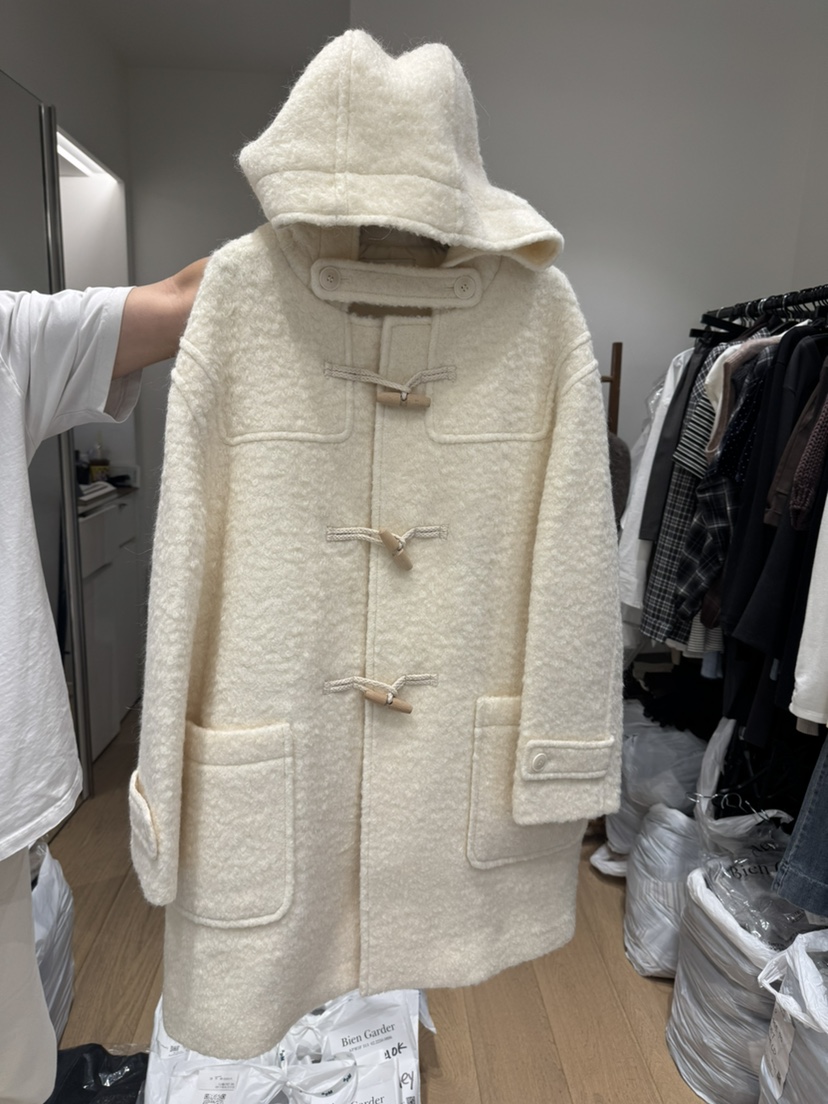 BIEN GARDER韓國代購㊣女士新款熱賣25秋冬職業中長款大衣BIEN GARDER中長款大衣圖色2