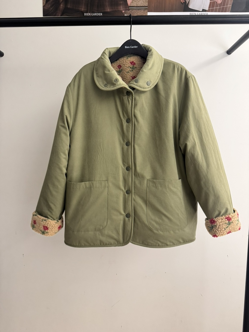 BIEN GARDER韓國代購㊣女裝新品人氣職業25秋冬休閑夾克雙面BIEN GARDER夾克