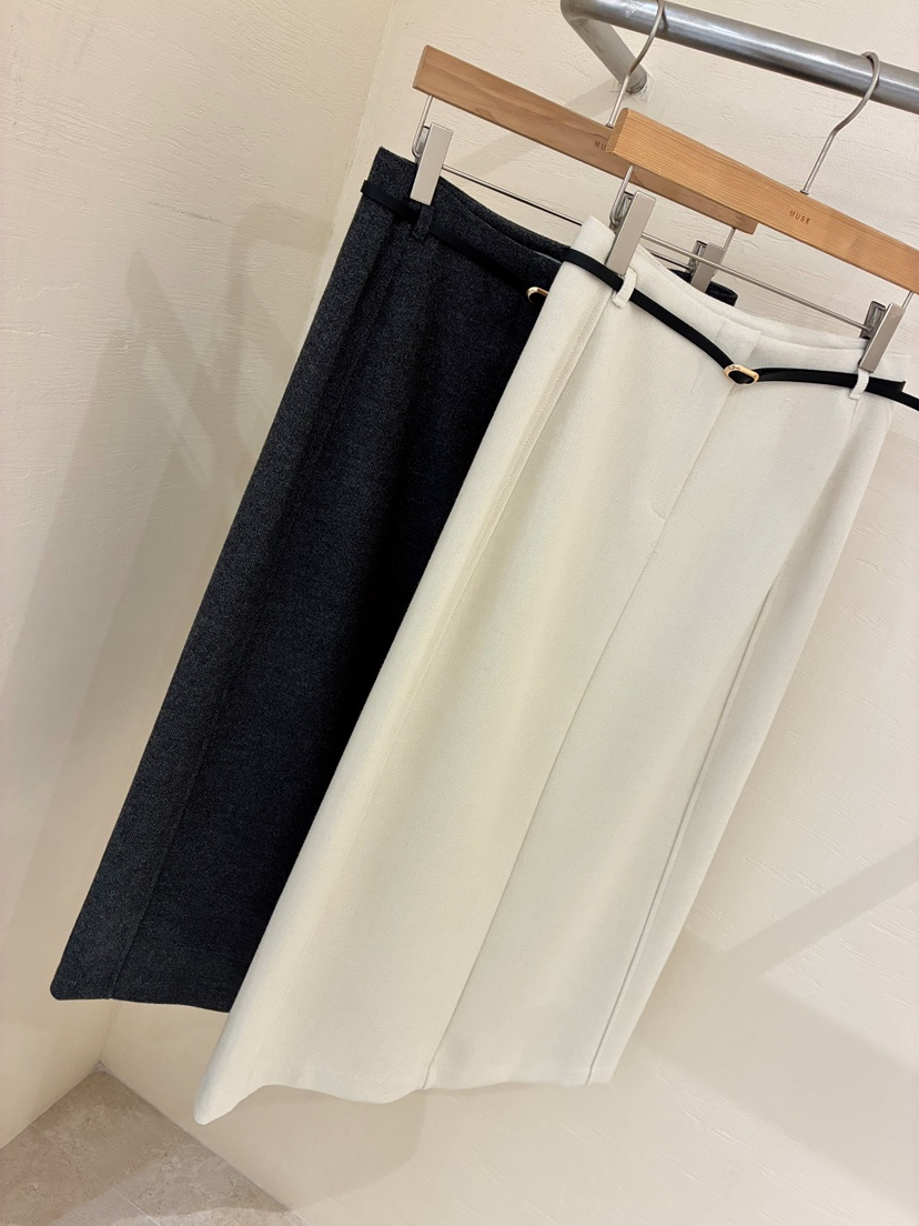 MUSE-P東大門㊣直郵女士新品推薦熱賣人氣長裙不含腰帶羊毛MUSE-P長裙