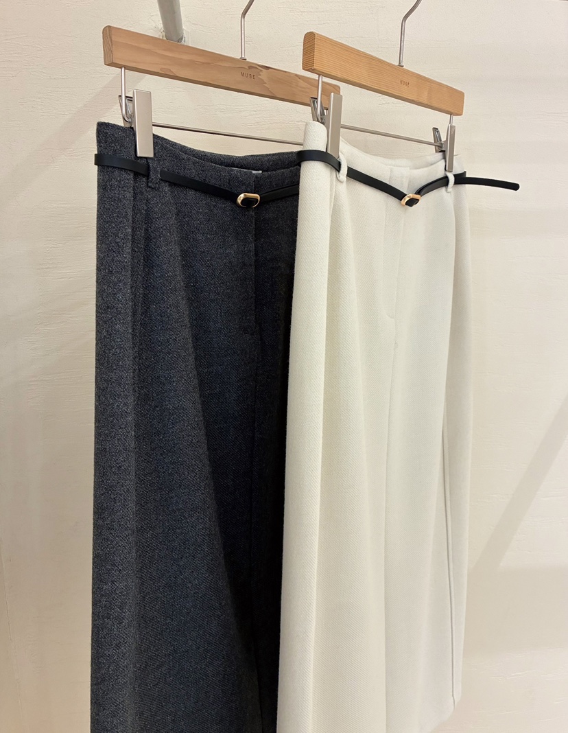 MUSE-P東大門㊣直郵女士新品推薦熱賣人氣長裙不含腰帶羊毛MUSE-P長裙