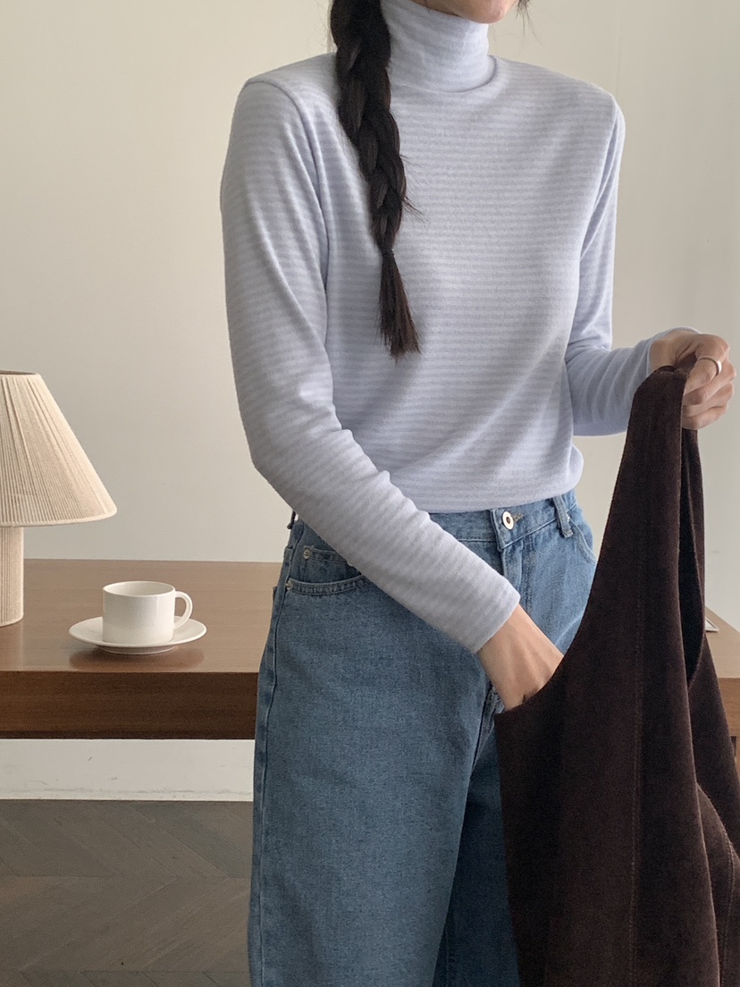 WOOD韓國直郵㊣女裝新品職業休閑時尚熱賣人氣推薦25秋冬長袖T恤WOOD長袖T恤