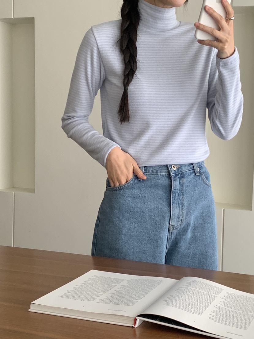 WOOD韓國直郵㊣女裝新品職業休閑時尚熱賣人氣推薦25秋冬長袖T恤WOOD長袖T恤