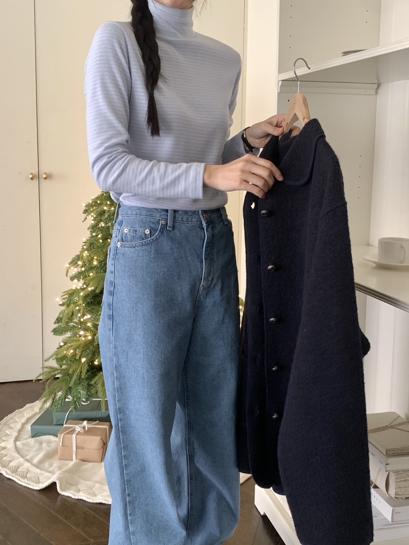 WOOD韓國直郵㊣女裝新品職業休閑時尚熱賣人氣推薦25秋冬長袖T恤WOOD長袖T恤