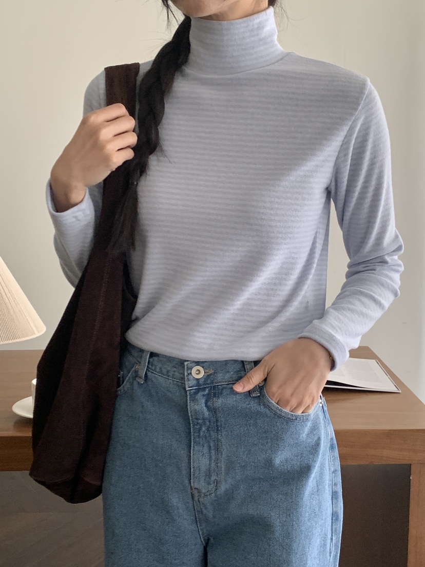 WOOD韓國直郵㊣女裝新品職業休閑時尚熱賣人氣推薦25秋冬長袖T恤WOOD長袖T恤