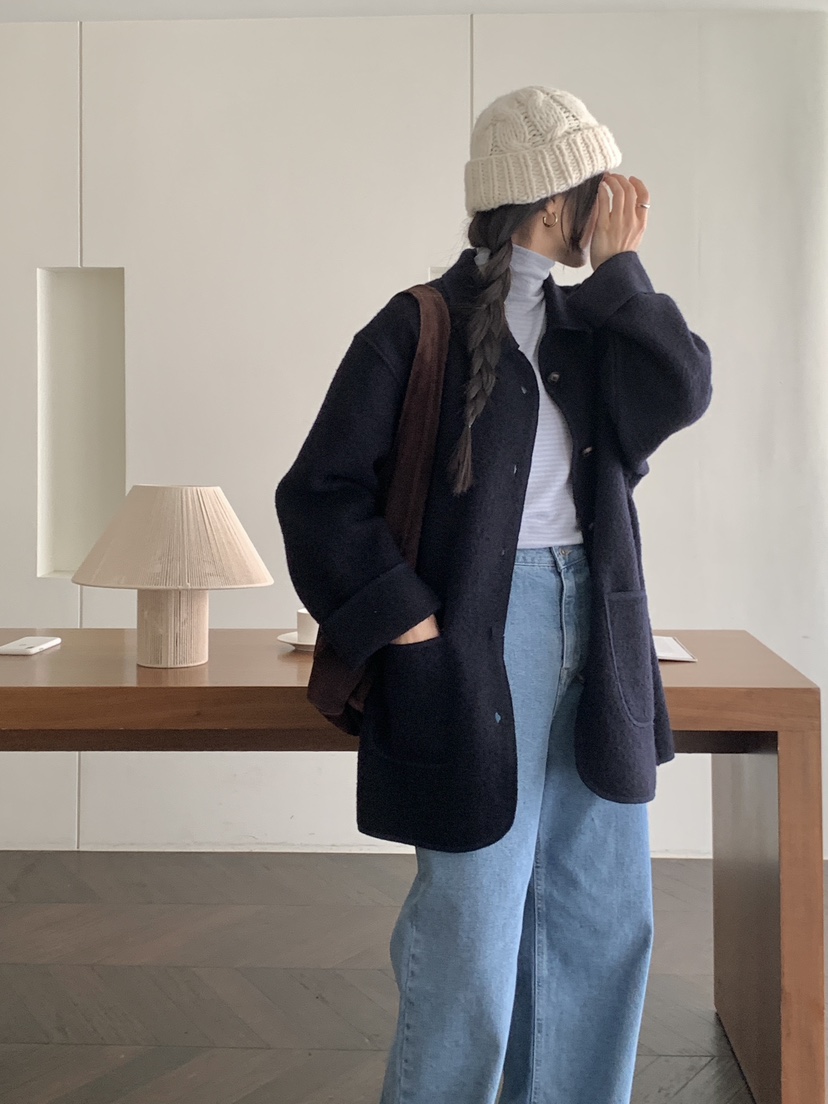 WOOD韓國直郵㊣女裝新品職業休閑時尚熱賣人氣推薦25秋冬長袖T恤WOOD長袖T恤