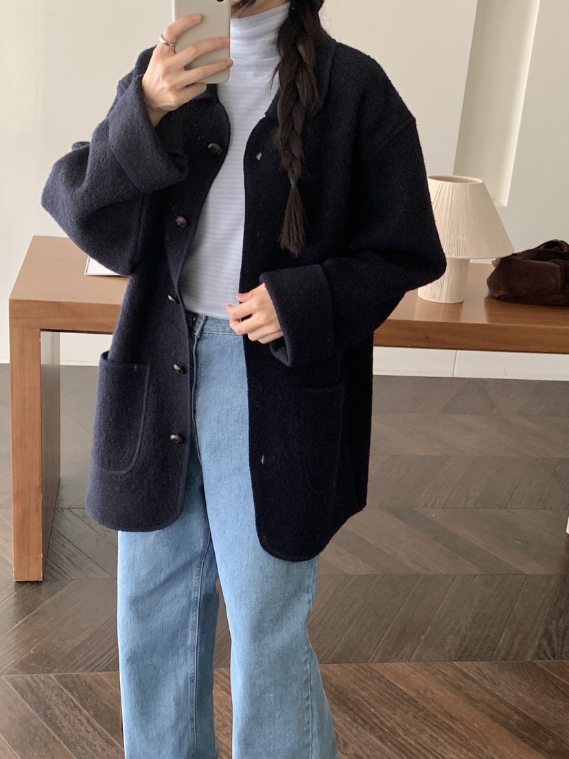 WOOD韓國直郵㊣女裝新品職業休閑時尚熱賣人氣推薦25秋冬長袖T恤WOOD長袖T恤